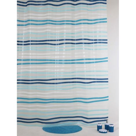 Rideau de douche à motifs rayures LINEA