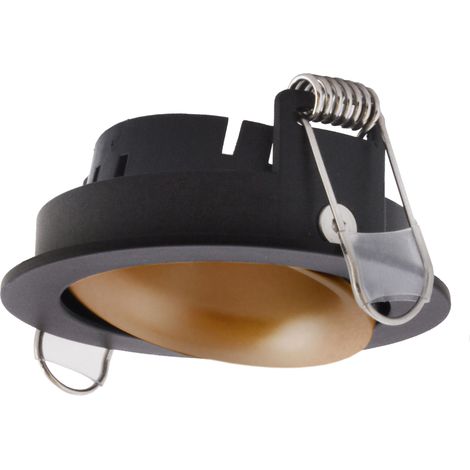 Empotrable techo NOK1 Redondo ajustable Negro Oro (1/2)