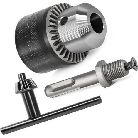 Adaptateur SDS-Plus Mandrin Perceuse 1,5-13 mm 1/2-20 UNF avec et Clé de Serrage (1/5)