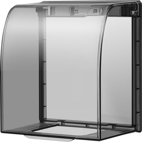 Cache-prise électrique - idéal pour la cuisine, la salle de bain et l'extérieur - 1 pièce, noir, 86 x 92 x 45 mm