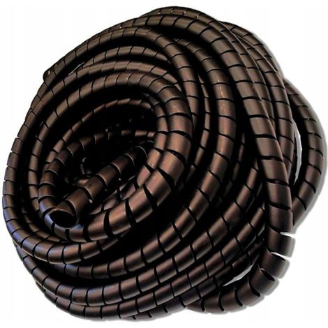 Câble PVC noir 9-13 mm - Tuyau - Spirale - Ressort - 1 mètre (1/5)