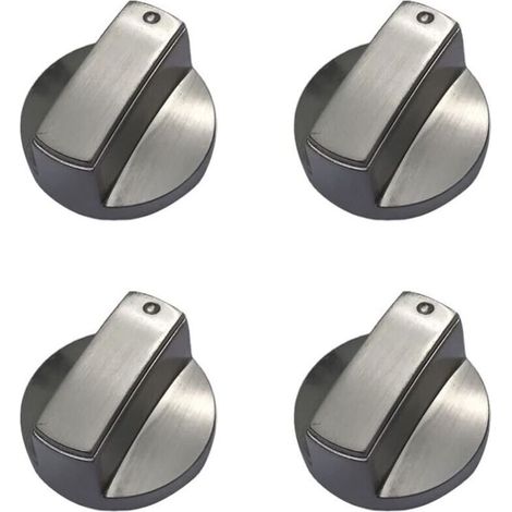 Set di 4 manopole universali in metallo per fornelli a gas - 6 mm (1/4)