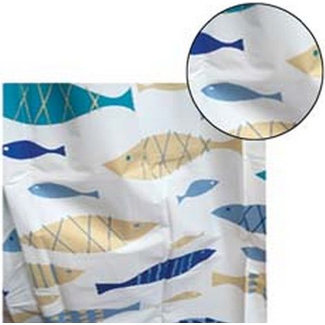 TENDA DOCCIA PEVA "PESCI" - cm 240x200