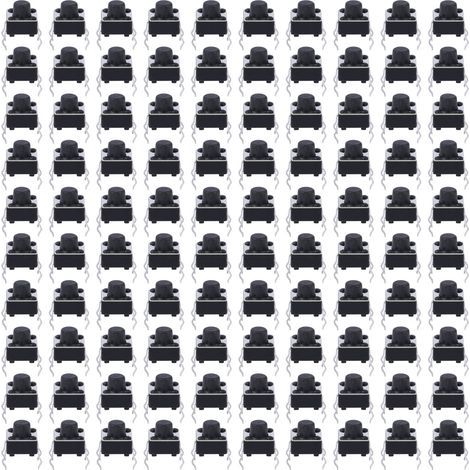 100 pièces interrupteur à bouton-poussoir Tactile momentané Mini accessoire Micro Tact 6x6mm (1/5)