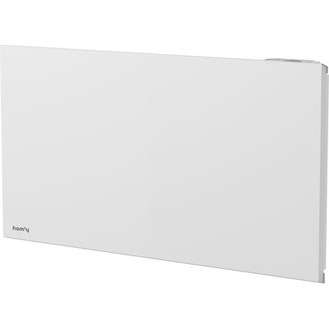 Radiateur électrique fixe connecté WIFI à inertie sèche céramique 1500W HOM'Y ORPHÉE CONNECT horizontal blanc (1/5)