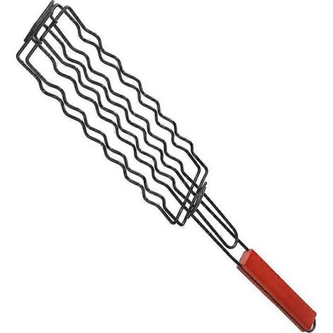 Grille de cuisson fonctionnelle en acier inoxydable pour hot-dogs, utilisable à l'intérieur et à l'extérieur. (1/5)