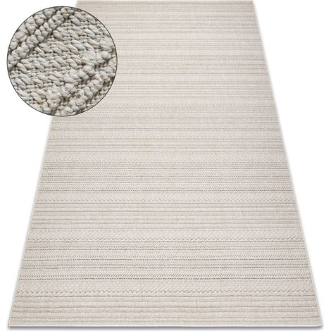 Tappeto JERSEY 19233 crema - Linee strutturali, loop BOHO beige 60x100 cm