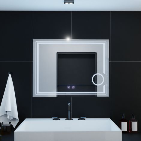 Miroir LED Rectangulaire 80x60 Canto Touch Desembuage Gradable (1/5)