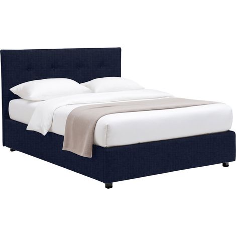 Letto Singolo Chichester, Sfoderabile, Contenitore Made in Italy, Viola Scuro