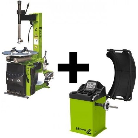 Zipper – Pack démonte pneu RMM95 + équilibreuse de pneu RWM99O – Pression 2500 kg – Diamètre jante 12-22" – Vitesse 220 tr/min – Certificat CE (1/5)