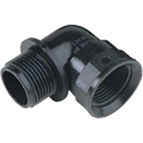 Lem Select – Coude à 90° mâle femelle G 1' 1/4 – Polypropylène résistant aux agents chimiques – Filetage GAS haute pression – Raccord rapide (1/2)