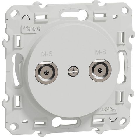 PRISE MULTISERVICE ODACE SCHNEIDER BLANC RAL 9003 S520457 (1/3)