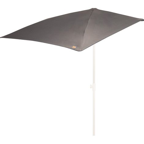 Parasol mural rectangulaire 160 x 100 cm, gris, polyester, acier, protection solaire UV50, design rectangulaire, 4 baleines, pour jardin, terrasse, balcon (1/5)