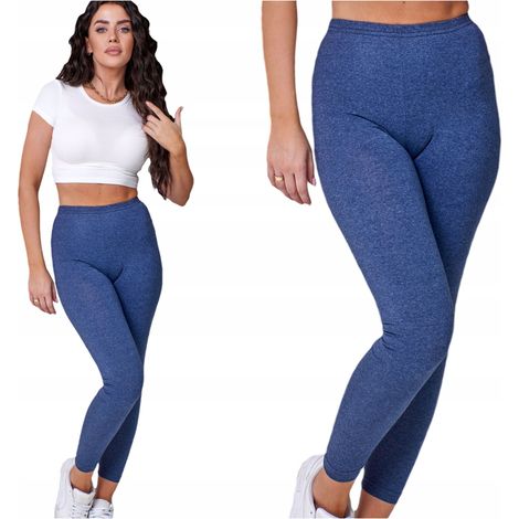Leggings de sport longs pour femmes, leggings en denim lisse. Leggings de sport longs pour femmes, leggings en denim lisse. M (1/3)
