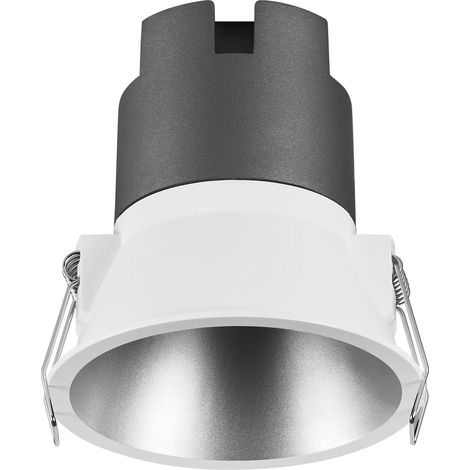OSRAM Spot encastré SPOT TWIST, argent, 10 W, 800 lm, 840 W, diamètre 93 mm, couleur de lumière blanc froid, jusqu'à 90 % d'économies d'énergie par rapport aux downlights halogènes, installation facil (1/4)