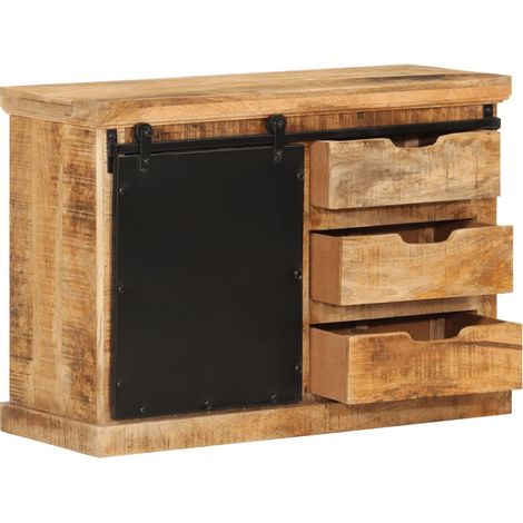 Sideboard/Anrichte/Buffet 80x30x55 cm Massives Raues Mangoholz LXWW784804 (1/5)