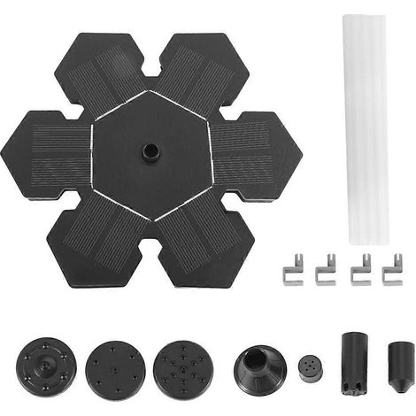 Pompe à fontaine solaire pour bain d'oiseaux, kit de panneau solaire, pompe à eau pour arrosage extérieur (1/4)