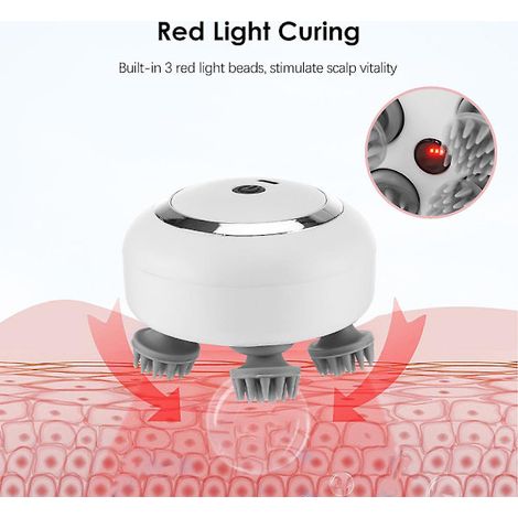Appareil de massage électrique pour la tête, le corps et les chats. Lumière rouge relaxante, physiothérapie, massage capillaire 3D, massage des tissus profonds, tige vibrante.-AquaForge