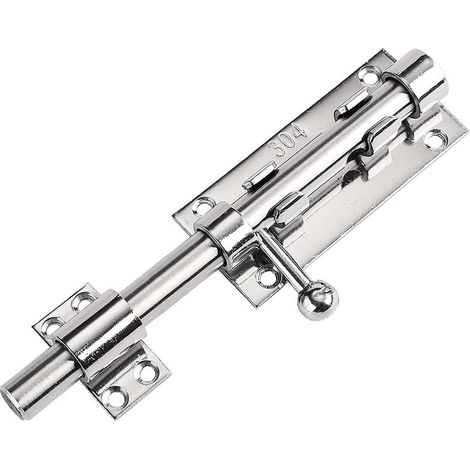 Loquet de Porte Serrure Porte Verrou Loquet Porte Garage Loquet de Verrou Boulon à Glissière Loquet de Portail en Acie inoxydable targette de porte exterieur (1/5)