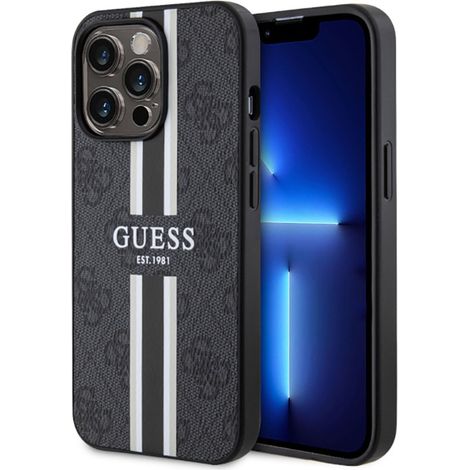 Guess 4G Printed Stripes MagSafe - iPhone 13 Pro Hülle (Schwarz) (1/5)