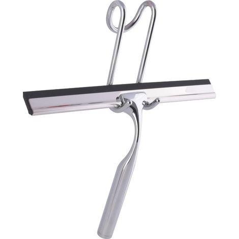 Raclette de Douche Vitre en Acier Inox, Douche Essuie-Glace 25cm avec Crochet sans Perçage (1/4)