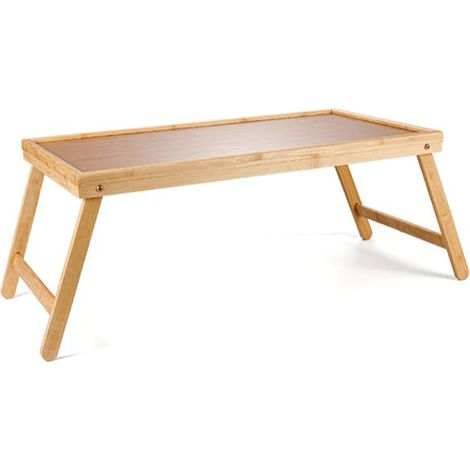 VASSOIO LETTO IN BAMBOO MULTIUSO COLAZIONE 50X30 CM PIEDI RECLINABILI 636