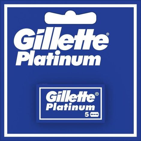 Lame de rasoir - GILLETTE - Platinum - Acier inoxydable - Lot de 5 - Pour homme (1/3)