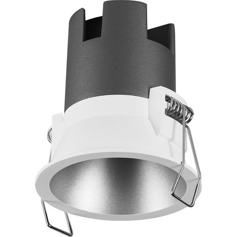 OSRAM Spot encastré SPOT TWIST, argent, 5 W, 400 lm, 840 W, diamètre 70 mm, couleur de lumière blanc froid, jusqu'à 90 % d'économies d'énergie par rapport aux downlights halogènes, installation facile (1/4)