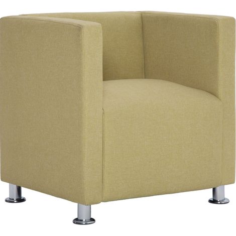 Poltroncina poltrona lounge design club divano soggiorno cubo verde poliestere 1102270/2