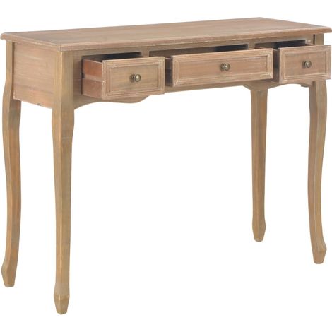 Maison Exclusive - Tavolo Consolle da Trucco con 3 Cassetti Marrone