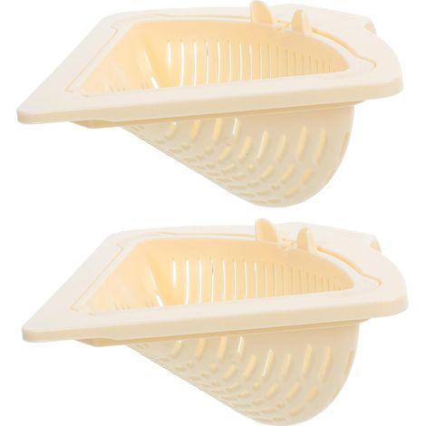 Panier Filtre Évier la Cuisine Triangulaire Magnétique 2pcs en Abs Solide Aimant pour Évier, pour Fruits et Légumes Petites Cuisines (1/5)