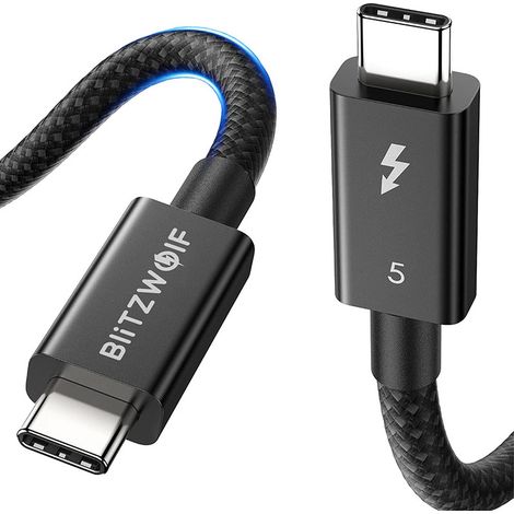 Cable USB-C a USB-C BlitzWolf BW-HDC8 de 240 W, 0,5 m (negro)