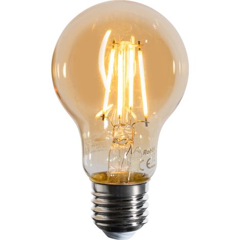 E27 Dimmable LED Bulb A60 Amber 4.5W 420 lm 2200K (1/5)