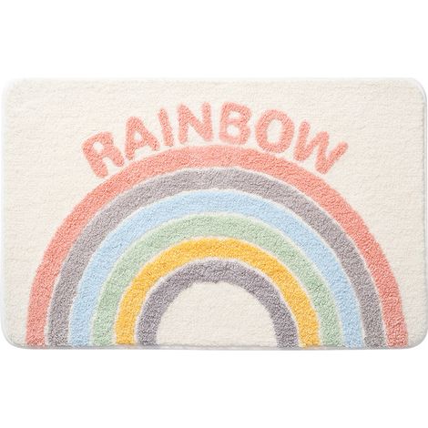 Tapis de bain arc-en-ciel, antidérapant et décoratif — (1/5)