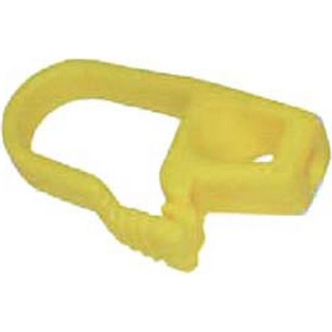 50PZ GANCIO SICURFIX IN PVC PER CORDA ELASTICA - mm.15x35x70h.