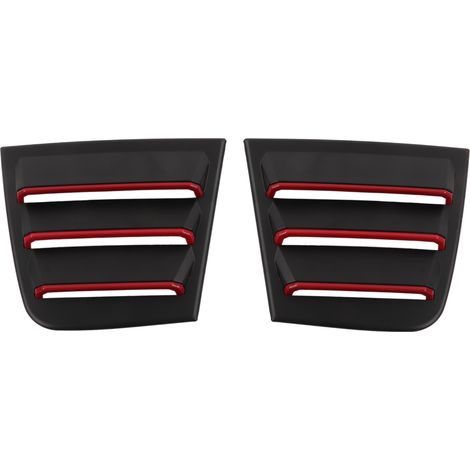 2x Déflecteurs de Vitres Latérales ABS Anti-Rayures Évents Aérateurs Capot pour Dodge Charger 2011-2021 Noir Blanc (1/5)