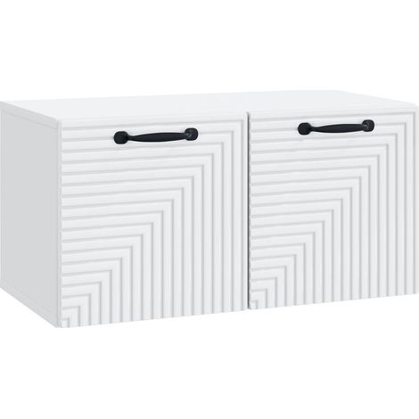Wall-Mounted TV Cabinet White 59.5 x 31 x 30 cm Engineered Wood vidaXL