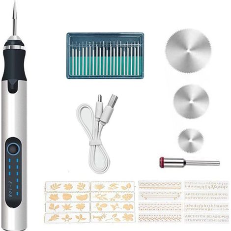 Elektrisches Gravierstift-Set, Standardausführung, Hochgeschwindigkeits-Schleifstift zum Polieren und Gravieren von Glas und Metall (Schleifset)