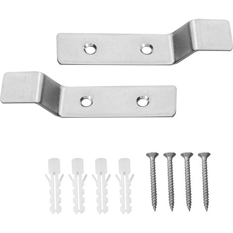 Ensembles Acier 2 Inoxydable en D'urinoir Support Mural Argenté, Résistance à L'usure la Corrosion, Vis et Outils Plastiques Inclus (1/5)
