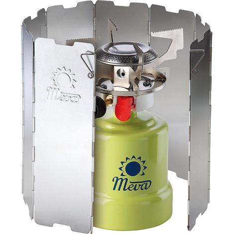 Windschutz für Campingkocherbrenner – Silber (1/4)