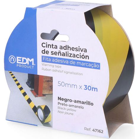 Nastro adesivo per marcatura giallo-nero 30 m x 50 mm EDM (1/2)