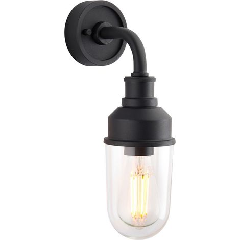 Merano Monza Lanterne murale d'extérieur noir mat, verre transparent (1/5)