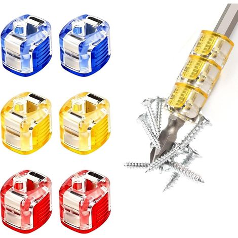 Bague magnétique pour tête de tournevis, support magnétique universel, anneau magnétique amovible pour tournevis hexagonal et embouts d'alimentation, outil domestique pratique (1/5)