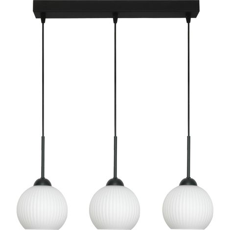 Lámpara de techo colgante, tipo tira, con bolas blancas, estilo industrial loft, LED, 3xE27, Fiona 14-984 (1/5)
