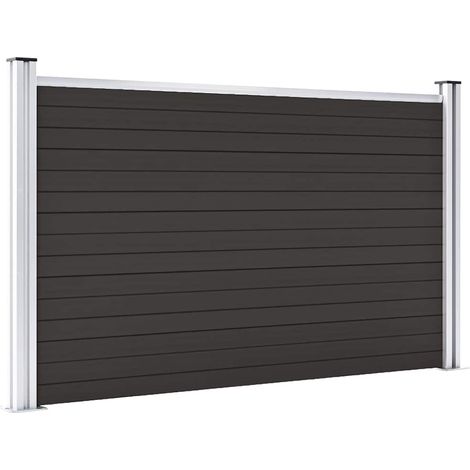 Maison Exclusive - Zaunelement WPC 180x105 cm Schwarz