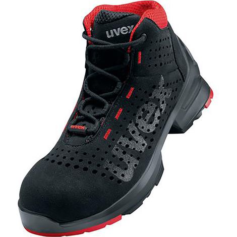uvex Stiefel 1 S1 85477 schwarz rot Weite 10 Gr. 47