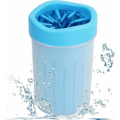 Tasse de lavage des pieds, tasse de lavage des griffes, dispositif de lavage des pieds, brosse en silicone souple, chat et chien (1/4)