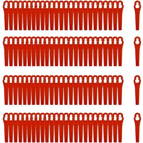 Kunststoff-Schneidemesser - ROT - 100 Stück - Gartenzubehör (1/4)