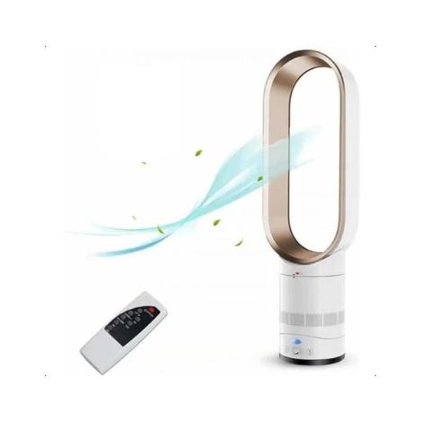 Ventilateur électrique sans pales de 16 pouces, sécurité enfant, refroidisseur d'air pour la maison et le bureau, avec télécommande, prise UE, doré (1/3)