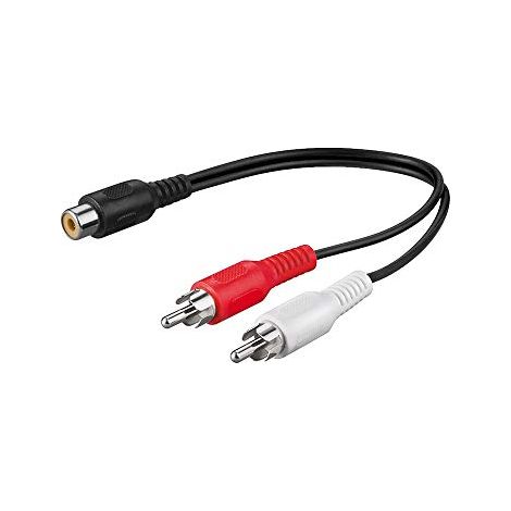 Cavo RCA 1 femmina a 2 maschi RCA 0.20mts (1/2)